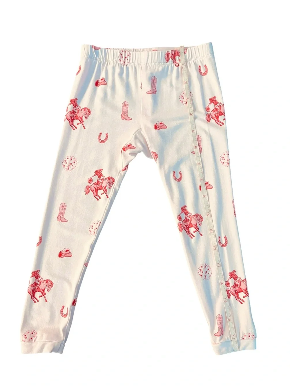 Kyte BABY Soft Pink Pajama Set with Pink Western Cowgirl Theme Horse Print